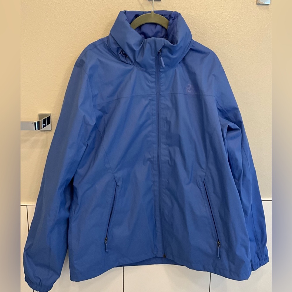 NORTH FACE RAIN JACKET WITH HIDDEN HOOD